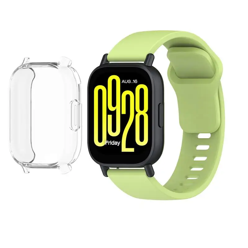 Enhanced Protective Case and Strap Set for Smartwatch - Soft Screen Protector, All-Around Bumper Shell, and Adjustable Band