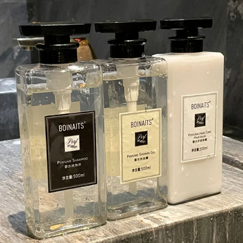 Body Wash Freesia Perfume Shampoo Bath Gel for Men and Women Hair Conditioner Shampoo Set Deep Clean Protect Color Curls Keratin