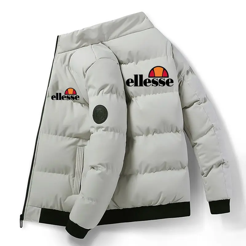 Men Winter Coat Autumn and Winter Men's Korean Style Zipper Casual Jacket Pilot Coat Scarf Collar Fashion Thin