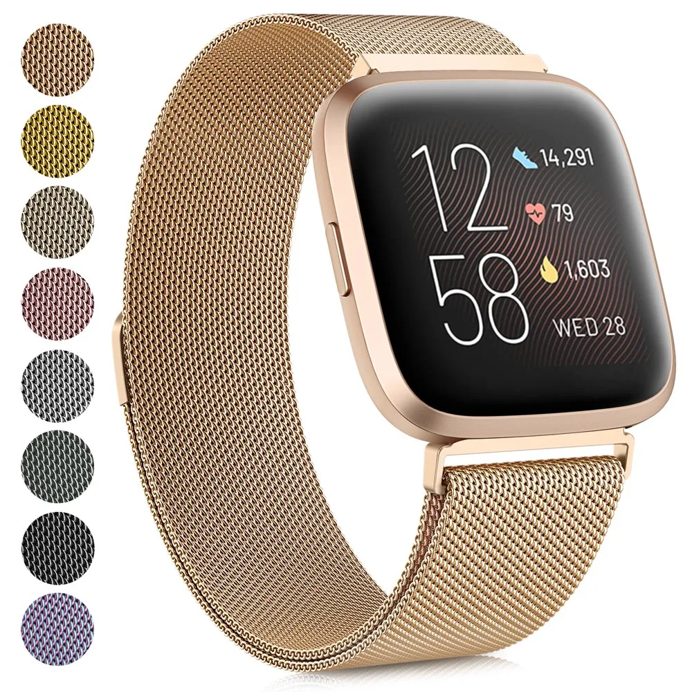 Correas de puntada compatibles con Fitbit Versa 2/Versa/Versa Lite/Versa SE  edición especial, reloj inteligente de silicona suave, elegante, linda