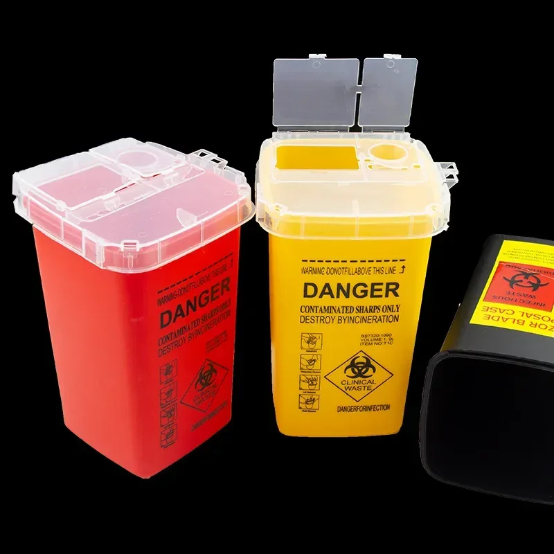 1LPlasticTattooWasteBoxMedicalSuppliesContainerDisposable