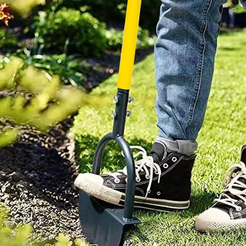 Half Moon Edger Trimming Shovel Manual Saw-Tooth Hand Lawn Trimming Tool with T-Grip Landscaping Edging Tools for Sidewalk Grass 3