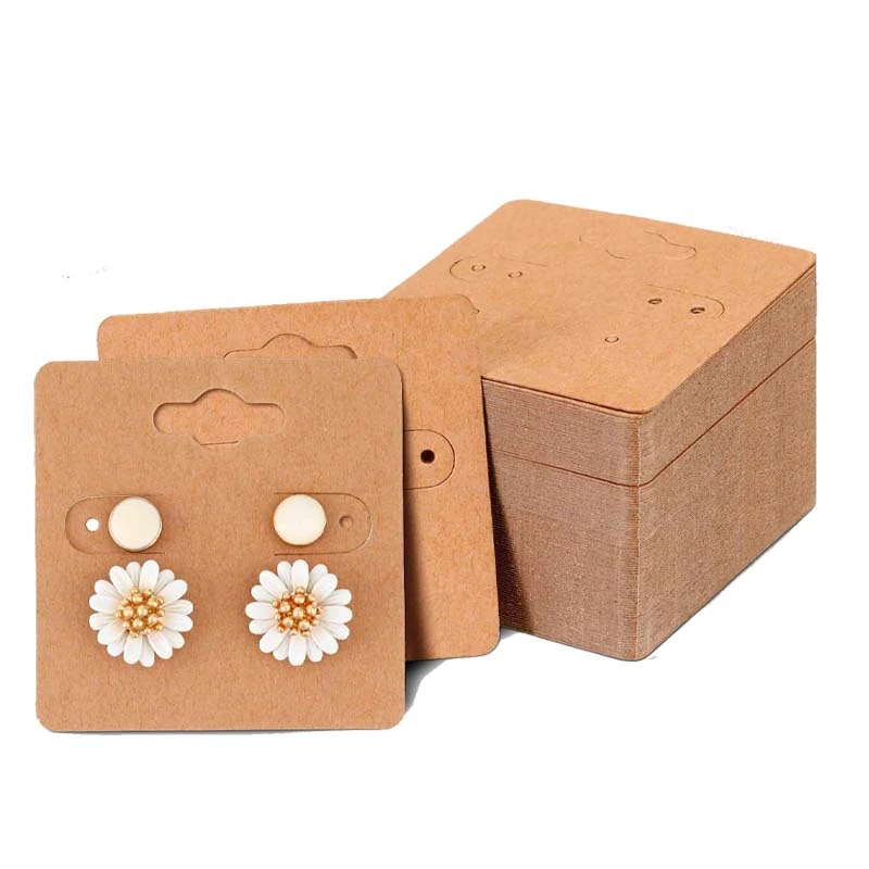 Jewelry Packaging Card Bag Small Earring Holder Cardboard 50pcs