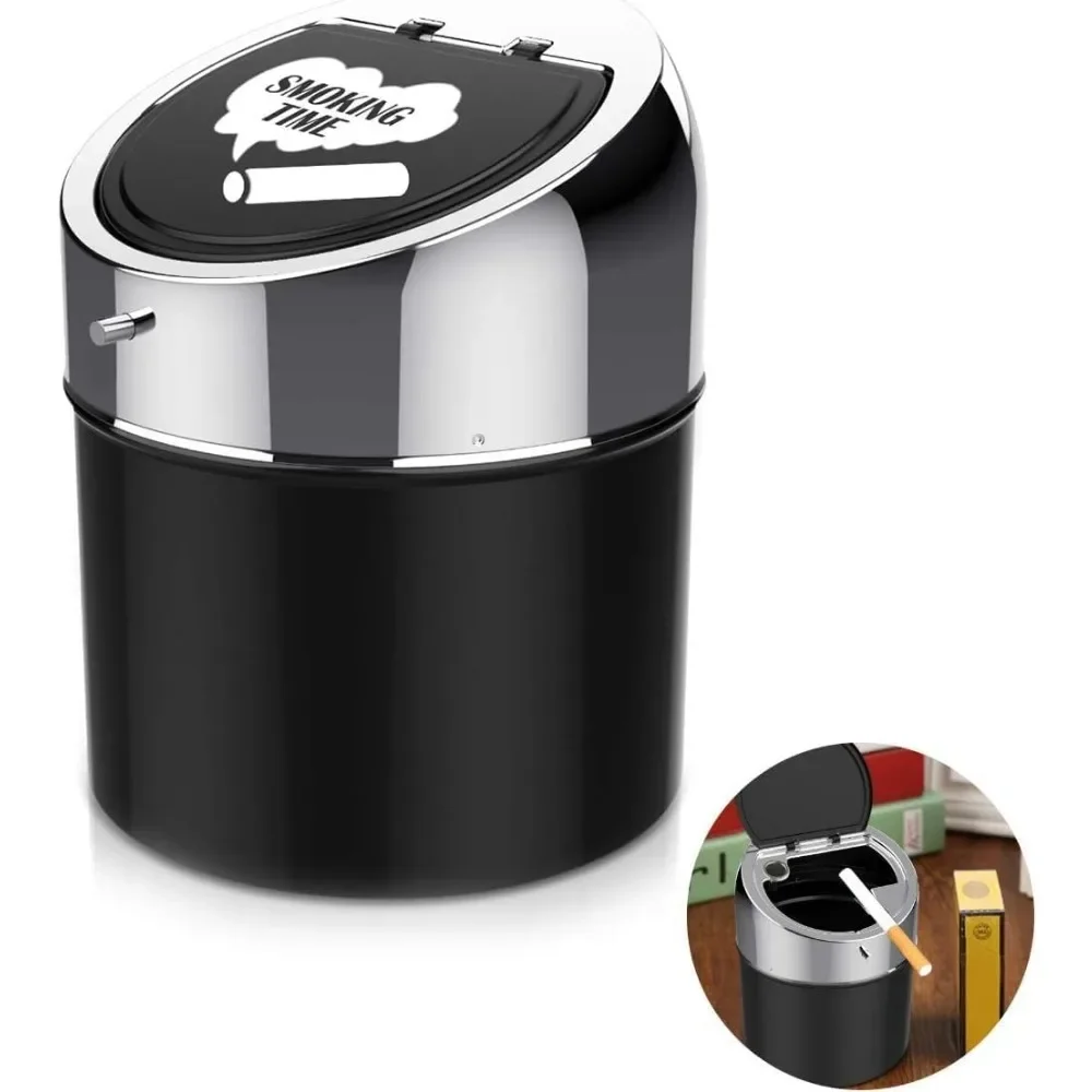 Cigarette Ashtray Car Cup Holder Ashtray Lid Tabletop Desktop Smoking Ash Tray For Restaurants Bars