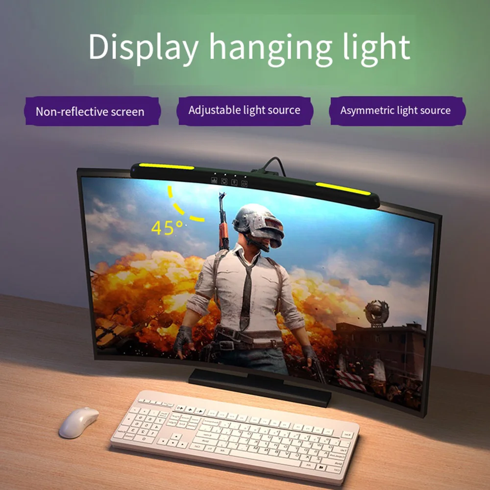 Generic 7 Colors Curved Screen Light Bar Led Computer Monitor Rgb