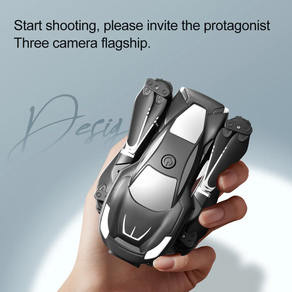 V68 RC Drone 8k Profesional Three HD Camera 2.4G Obstacle Avoidance Aerial Photography Optical Flow Foldable Quadcopter Toy Gift
