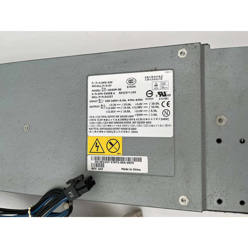 D550P-00 HP-U551FF3 550W For Dell 470 Workstation Power Supply H2370 D1257 4 D550P-00 HP-U551FF3 550W For Dell 470 Workstation Power Supply H2370 D1257 - Image 2