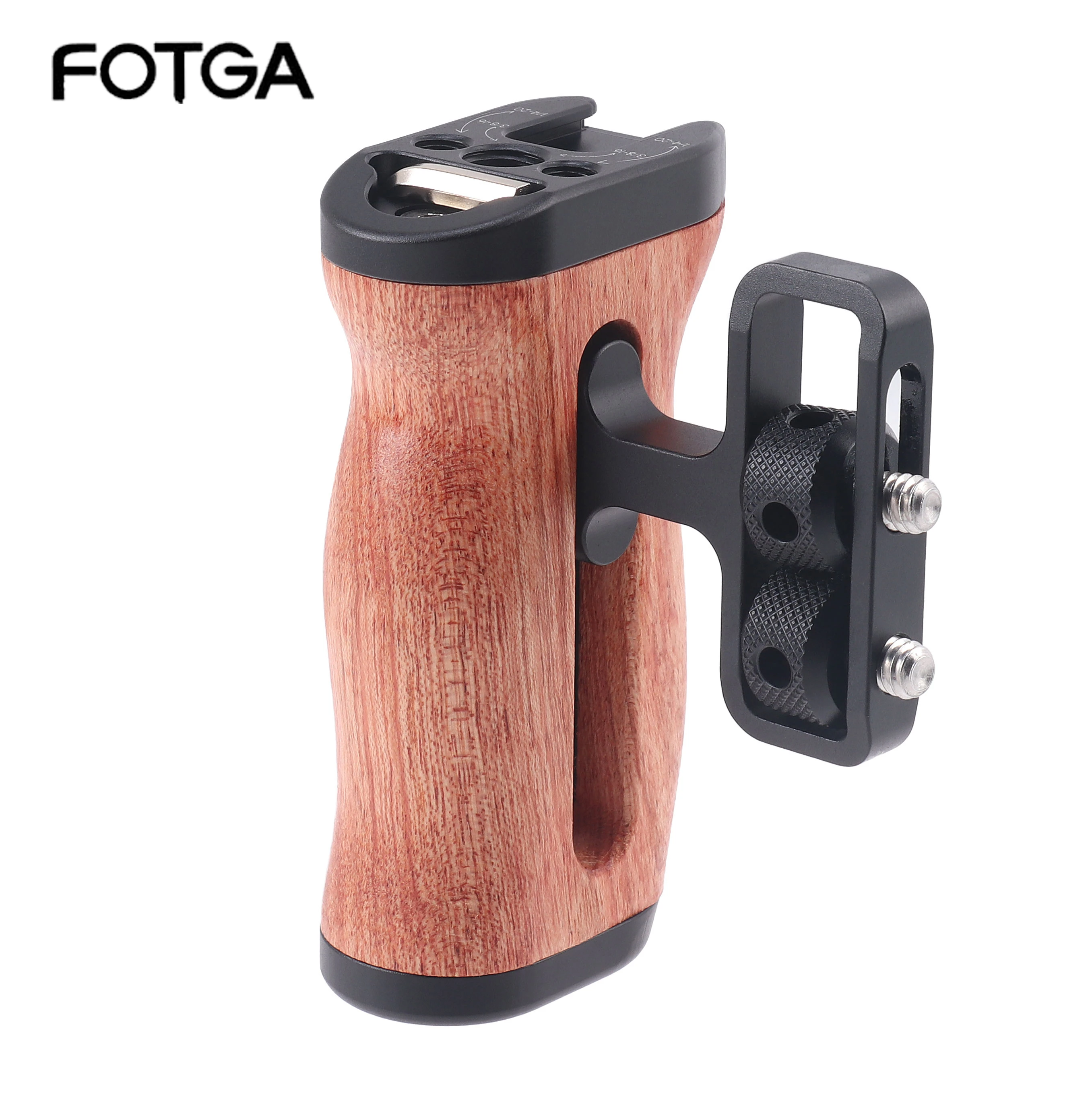 SMALLRIG Maniglia Laterale in Alluminio con Vite da 1/4"-20, Ergonomica Universale con Foro di