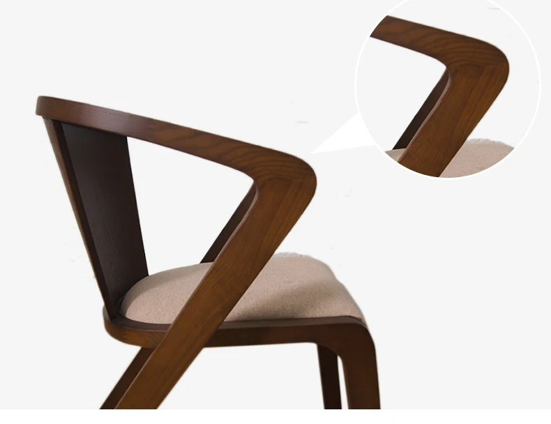 Description Picture 6 of itemModern Fashion Designer Dining Chairs Minimalist Solid Wood Dining Chair Living Room Furniture Hotel Luxury Leisure sofa Chair