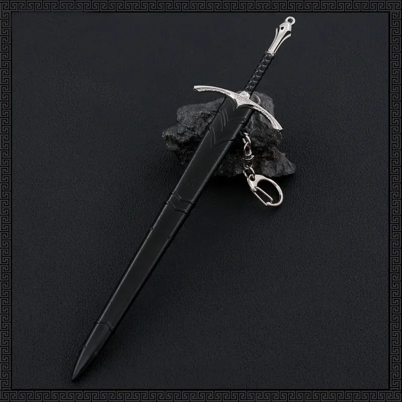 Middle Earth Weapon Gandalf Glamdring Medieval Sword Metal Katana Samurai Sword Accessories Keychains Birthday Gifts Toys 22cm cosplay sword,sword keychain,cosplay toy,cosplay prop