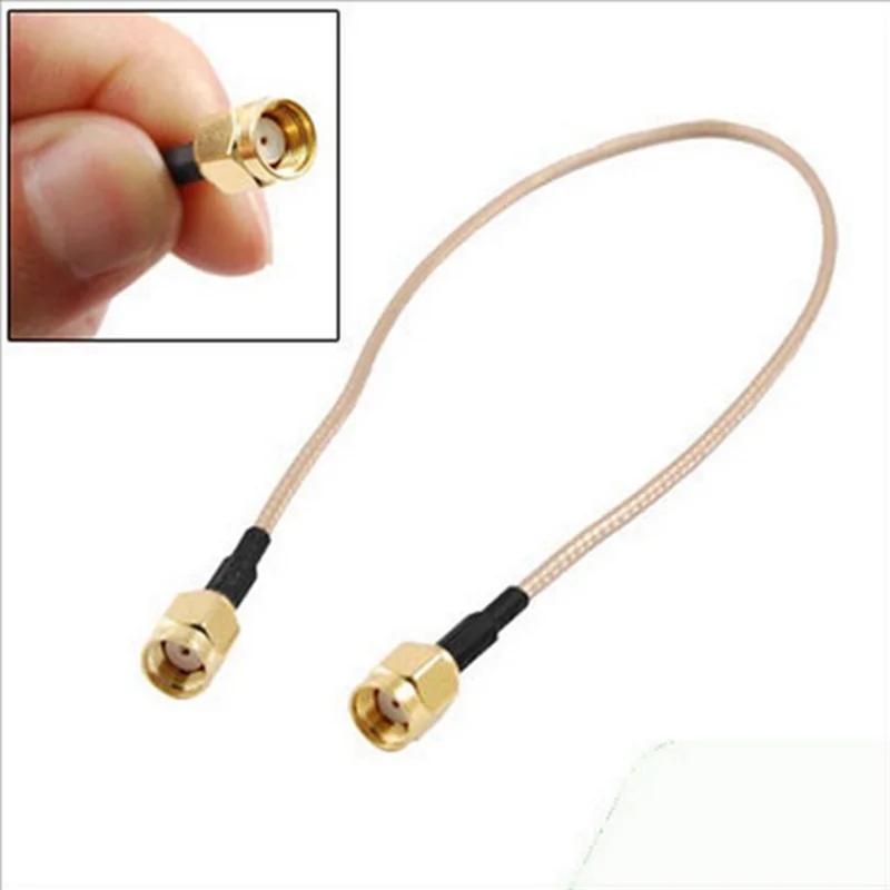 A43T 10Pcs 12 인치 RP-SMA 암-RP SMA 암 플러그 RF 피그테일 케이블 RG316