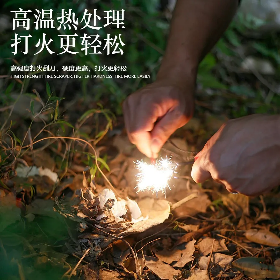 Ferro Rod Fire Starter-Waterproof Magnesium Fire Steel for Camping, Survival, Outdoor. Includes Scraper, Reliable Ignition