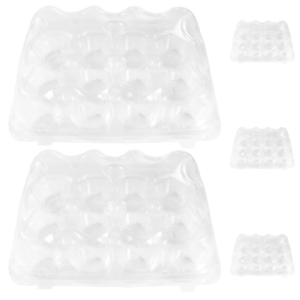 

5 Pcs Plastic Cake Tray Bakery Carrier Boxes Food Containers Disposable Cupcake Storage The Pet Individual Take Out Travel