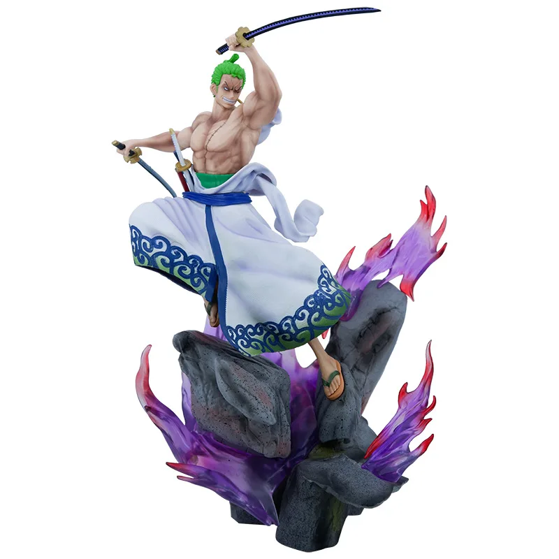 Gk One Piece Action Figure Roronoa Zoro Três Dragão Grande Tornado Alta  Qualidade Anime Collectible Brinquedos Modelo Desktop Ornamentos -  AliExpress