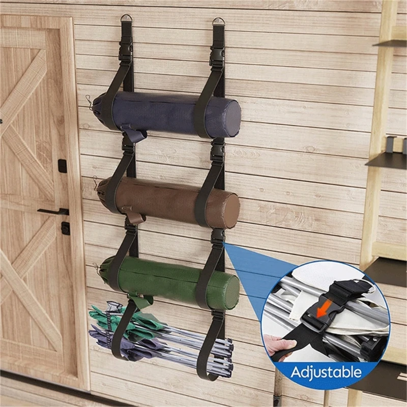 

Adjustable Camping Chair Storage Rack Hanging Holder for Tents Folded Chairs