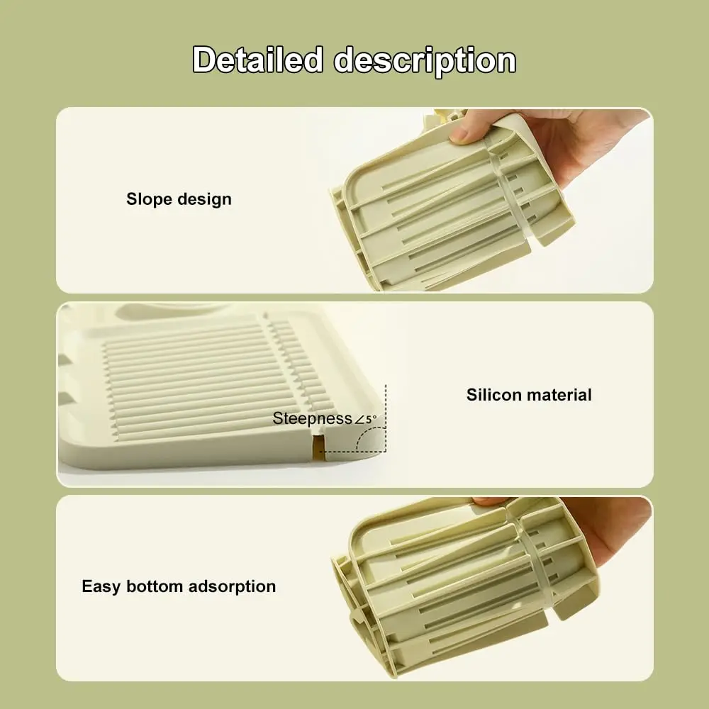 Silicone Draining Mat Fast Drying Sink Tray Faucet Guard Mat Sink Splash Guard Home Kitchen Bathroom Countertop Drain Rack faucet mat,sink tray