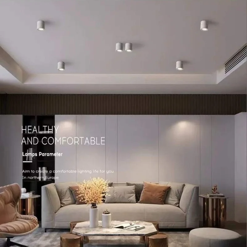 Track light Anti-glare COB spotlights Ceiling light 7W 12W 15W 360&deg; Rotation LED Downlights Aluminum AC110V 220V Home business