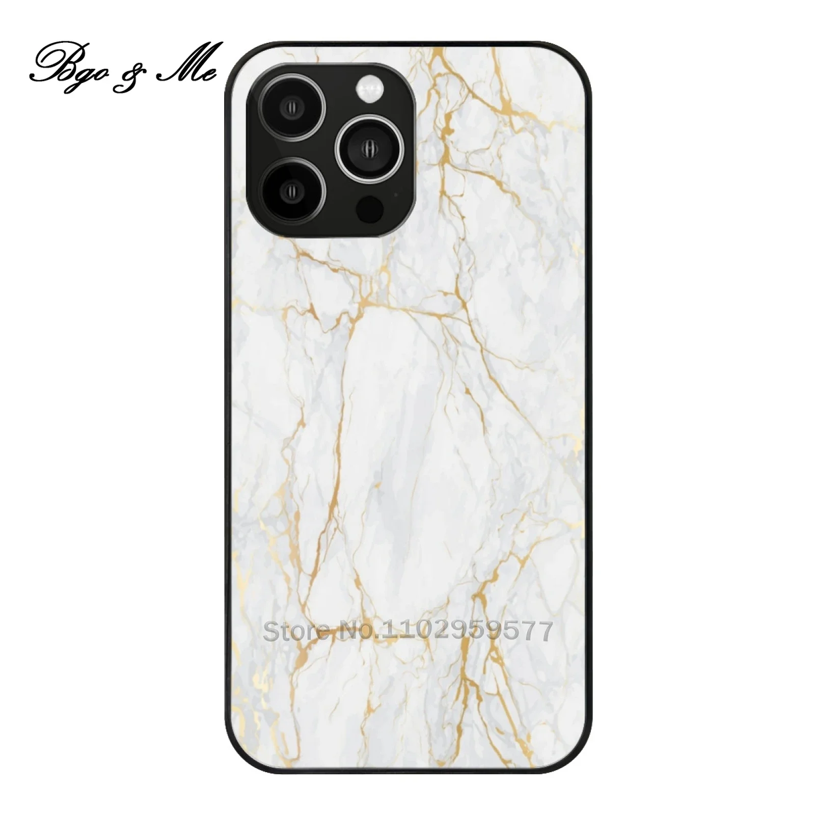 Custodia In Vetro Temperato Marmo Bianco E Oro Per Iphone 15 14 13 12 Pro Max Cover Morbida In Silicone Marmo Estetico Bianco
