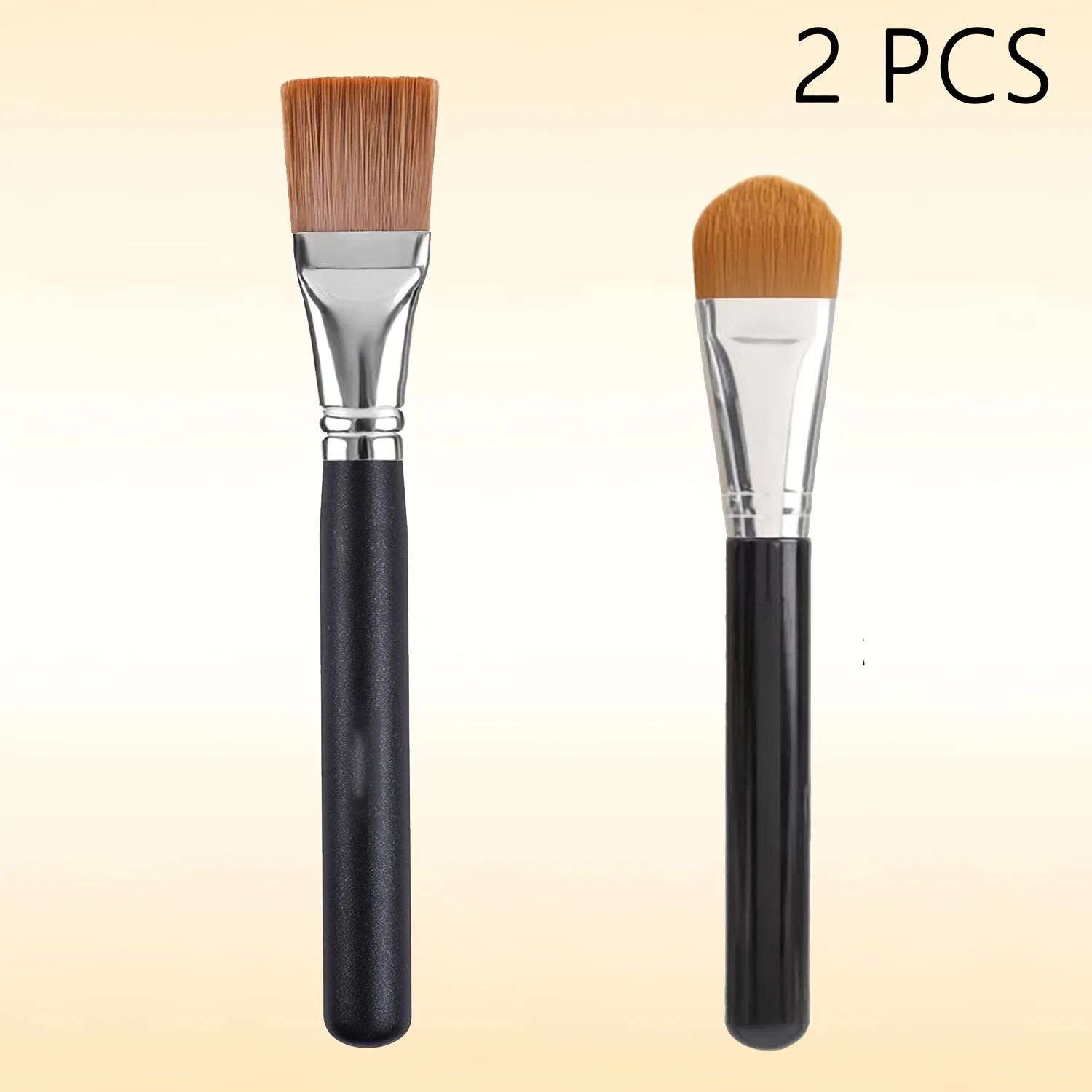 2pcs 초박형 메이크업 브러쉬 전문 파운데이션 브러쉬 컨실러 브러쉬 리퀴드 크..