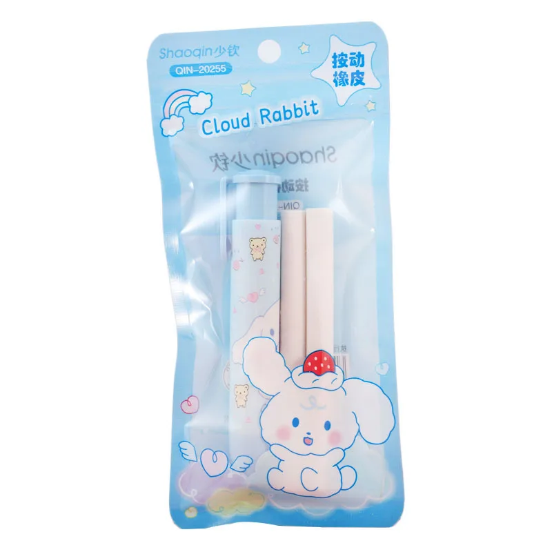 Press Eraser Creative Sanrio Hello Kitty Anime Kuromi Melody Cinnamoroll Cartoon Kawaii Stationery Gift Office School Supplies press eraser