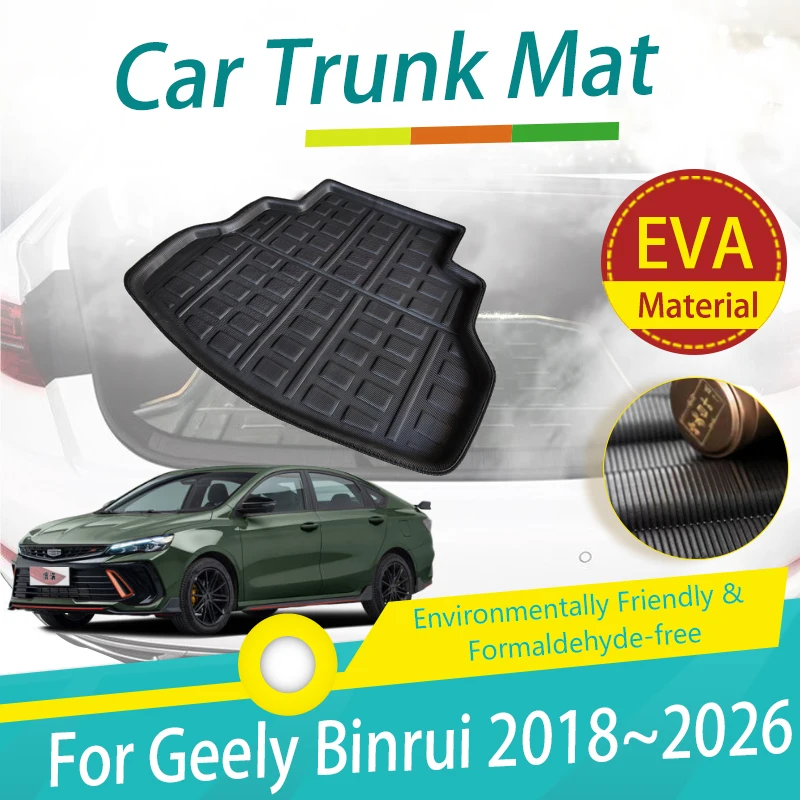 

Car Rear Trunk Mats For Geely Binrui Binray SL A06 2018~2026 Anti-dirty Boot Suitcase Rug EVA Cargo Storage Pad Auto Accessories