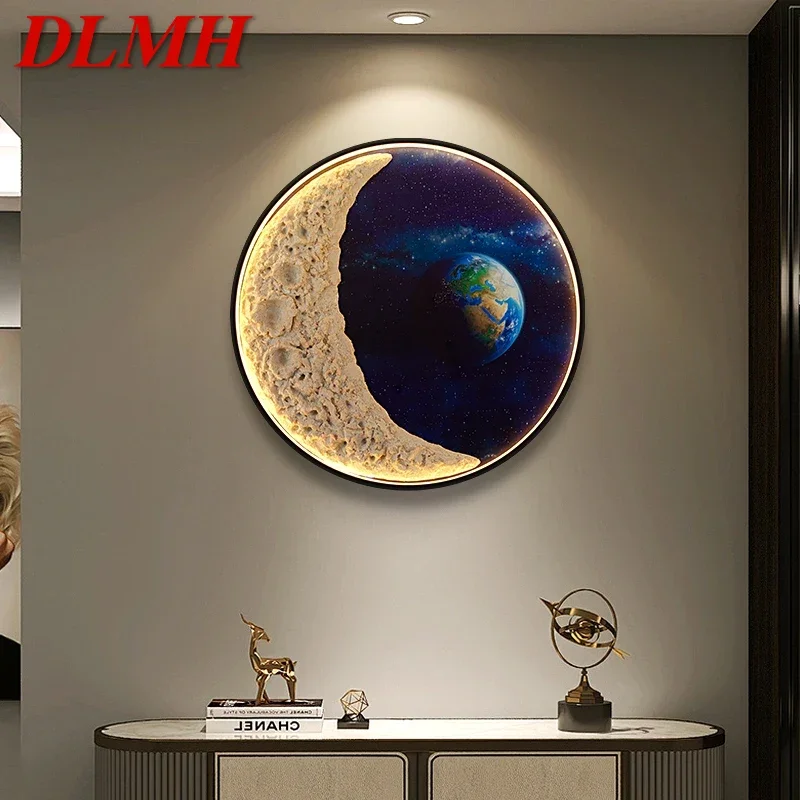 

DLMH Modern Picture Wall Light outer space LED Mural Lamp 1 meter diameter Living Room Bedroom Children's room Decor Painting