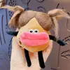 Cartoon Keychain Funny Fried Hair Potato-Man Doll Plush Pendant Soft Cartoon Stuffed Doll Plushie Keyring Charms Gift 4