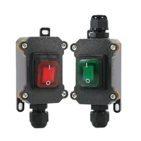 Waterproof Marine Rocker Switch With LED Outdoor Junction Box Inline Power Cord Power Switch IP65, 12V/24V/220V 2
