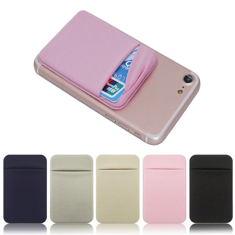 Custodia A Portafoglio Per Cellulare Con Adesivo In Lycra Elasticizzato Elasticizzato Porta Carte Di Credito Porta Carte Di Credito Su Tasca Adesiva D