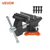 VEVOR Bench Vise 4.5" 6" 6.5" Multipurpose with Swivel Base & Anvil Heavy Duty Cast Iron for Drilling, Conduit Cutting, Sanding 1