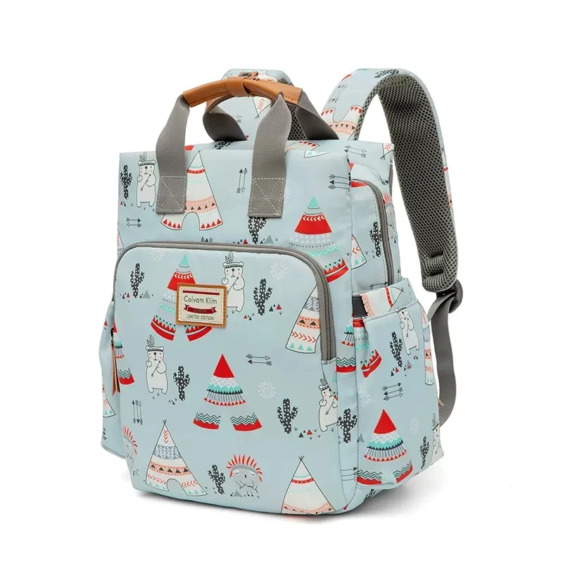 

Women Fashion Backpack Mummy Baby Bag Nylon Print Backpacks