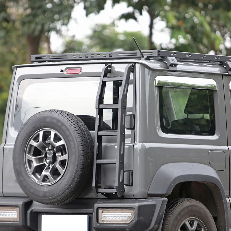 

for Jimny 19+ JB64 JB74 JB64W JB74W Black aluminum car Rear ladder rack 4x4 side mounted ladders custom