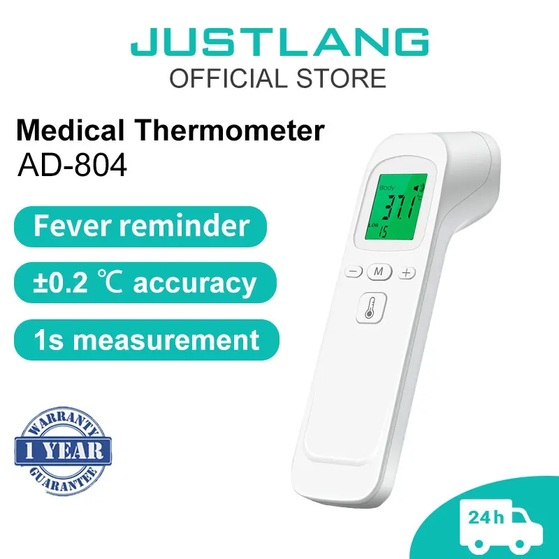 AiQUE Clinical Thermometer Fast Fever Frontal Infrared Thermometer Pediatric Medical Degree For Baby Adult Thermos Without Touch