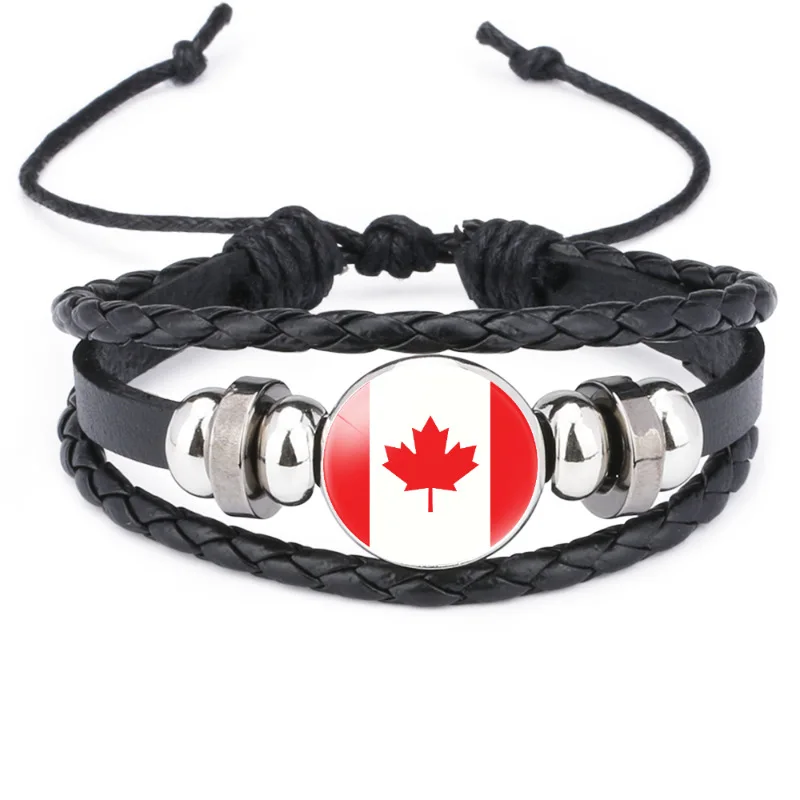 North American Flag Bracelet for Men Women Football Game USA