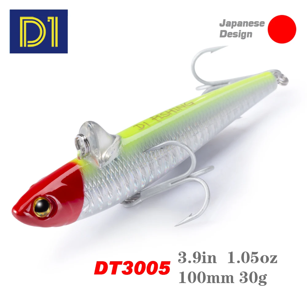 D1 VIB Pencil Fishing Lures Winter Vibration Sinking Hard Baits 100mm 30g  Walk The Dog Artificial Swimbait 2020 Fishing Tackle