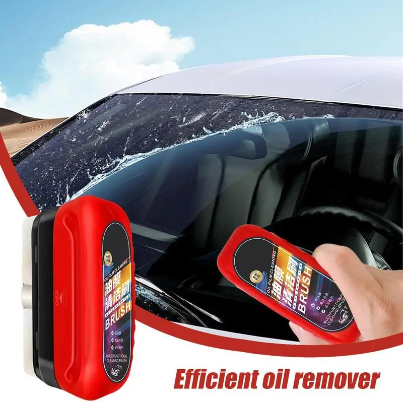 Car Glass Oil Film Cleaner Brush Efficient 120ml Glass Cleaning Board Deep Cleaning Oil Film Remover Long-Term Protection
