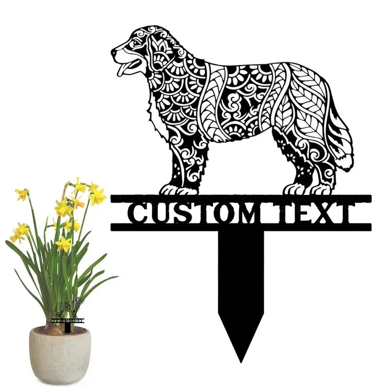 

Dog Decorative Garden Stakes Vivid Dog Metal Art Outdoor Decor Hollow Out Animal Garden Statues Adorable Metal Dog Stake