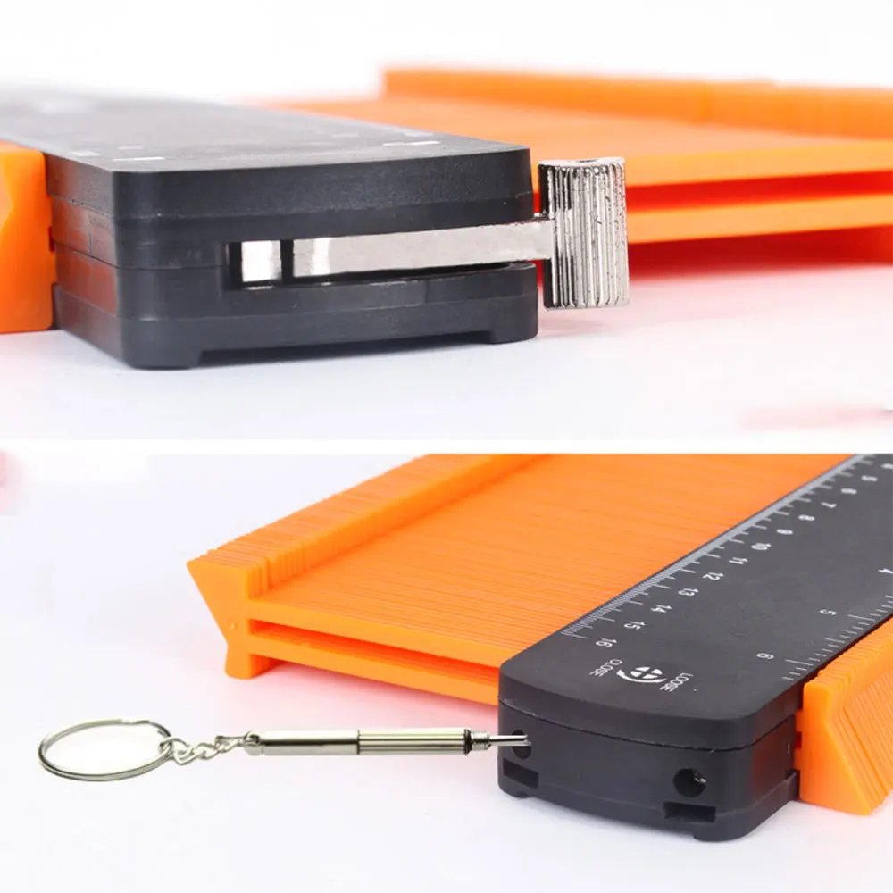 Wider Contour Gauge Duplicator With Lock 6/10 Inch Profile Shape Copy Tool Template For Curved Shapes