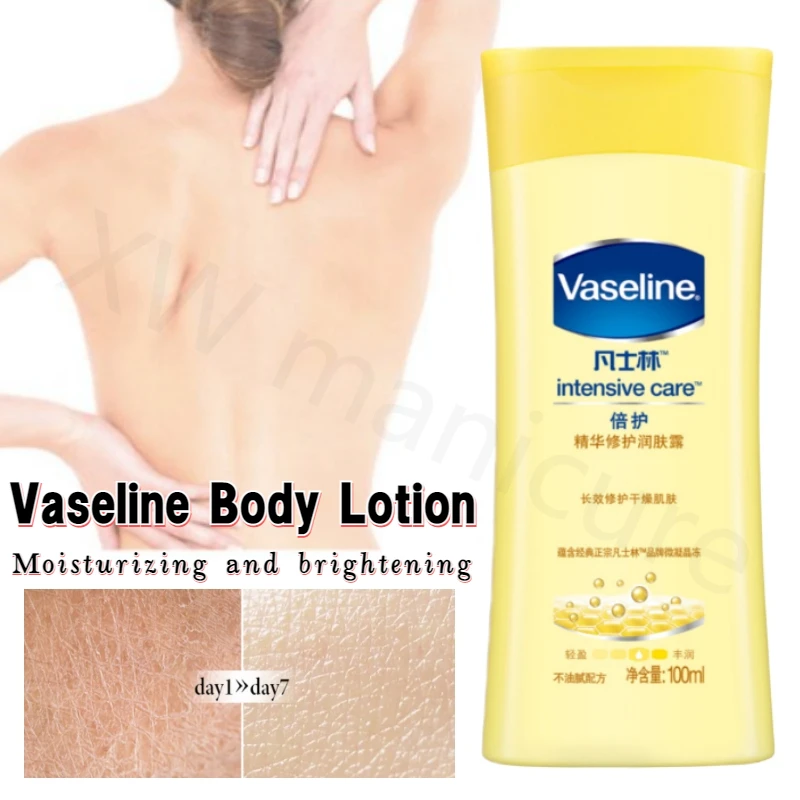 

Vaseline Double Care Essence Repairing Body Lotion Portable 100ml Moisturizing Anti-drying Goose Skin Whitening Body Care Milk