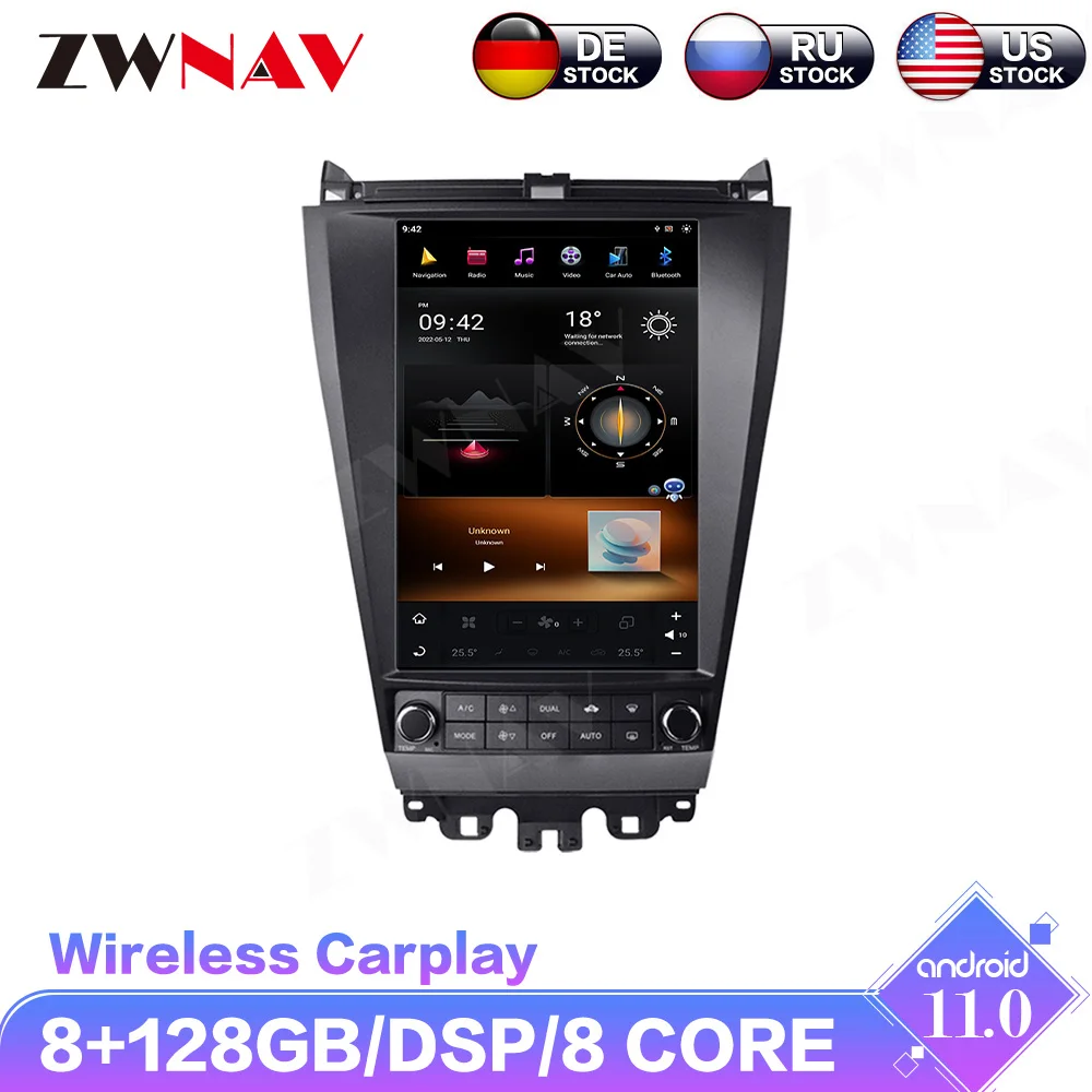 

G6 Android 11 For HONDA Accord 7 2003 -2007 Vertical Tesla Screen Radio Car Multimedia Player Stereo GPS Navigation Carplay DSP