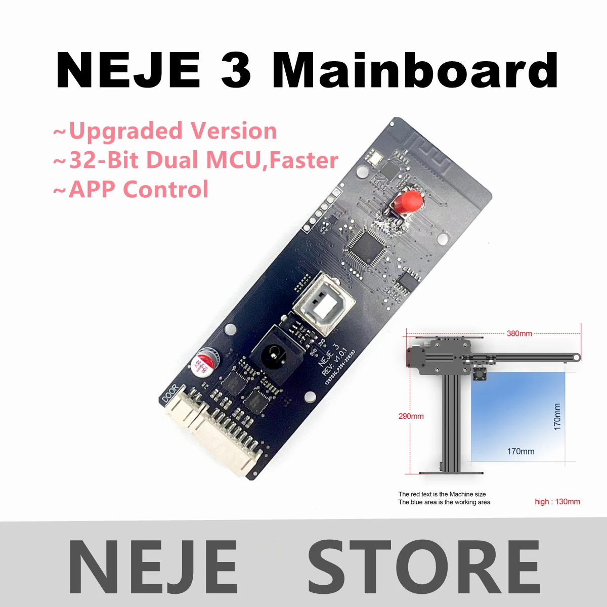 NEJE 3 Mainboard Replacement for Master 2S/3 20W/7W/3500mW Laser Engraver Accessories