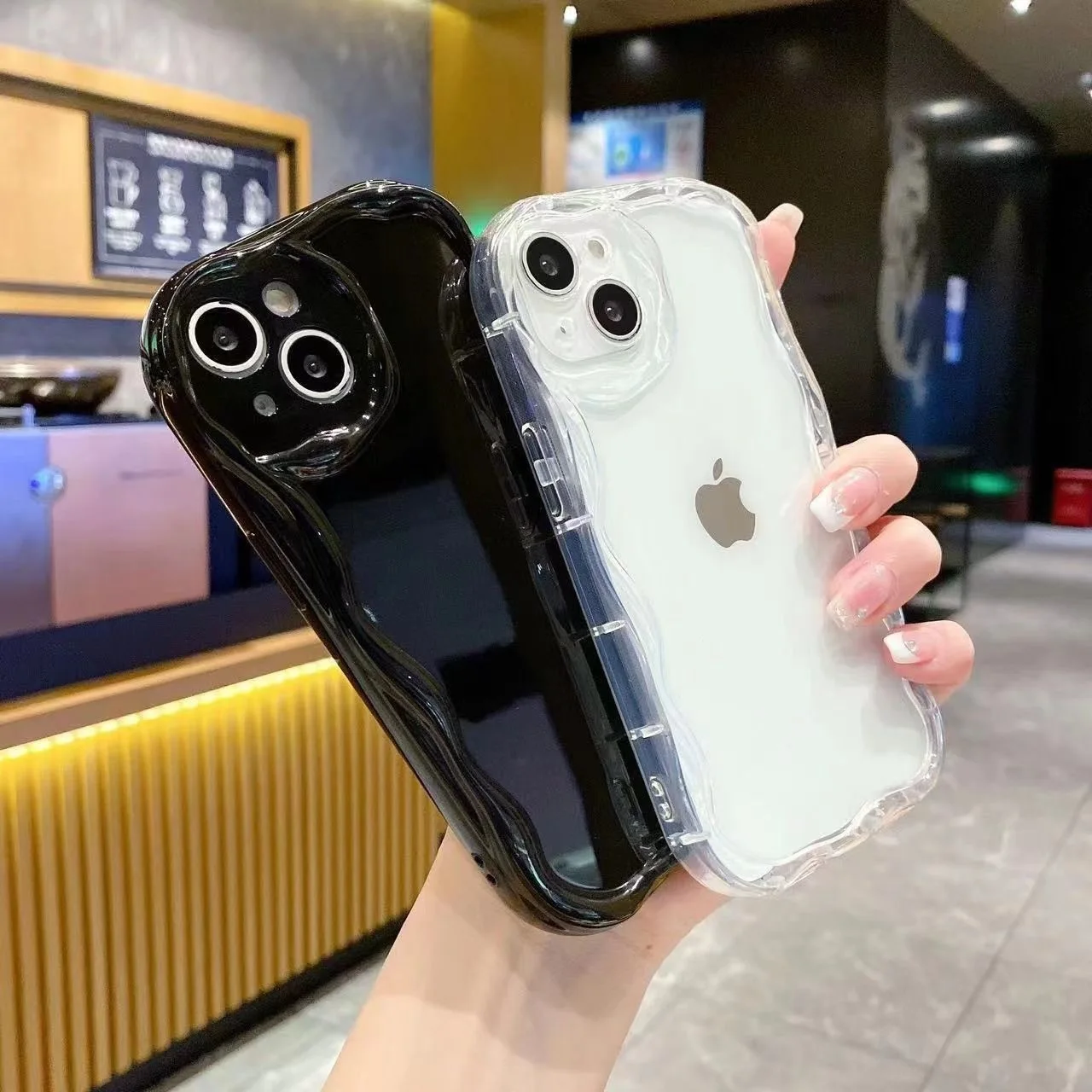 Clear Wave Bumper Phone Case - Soft Silicone Protective Cover