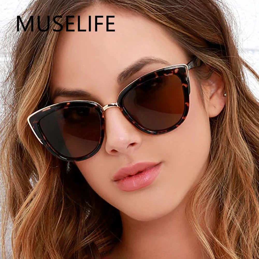 Фото Солнцезащитные очки MUSELIFE, кошачий глаз, женские, винтажные, градиентные, в стиле ретро, солнцезащитные очки «кошачий глаз», UV400 №1