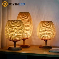 Small Rattan Stepless Dimmable Table Lamp - Image 2