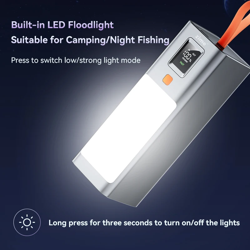 Zime Power Bank 40000mAh 100W USB C Fast Charge Powerbank External Battery Portable Charger for Macbook iPhone 15 Xiaomi Huawei