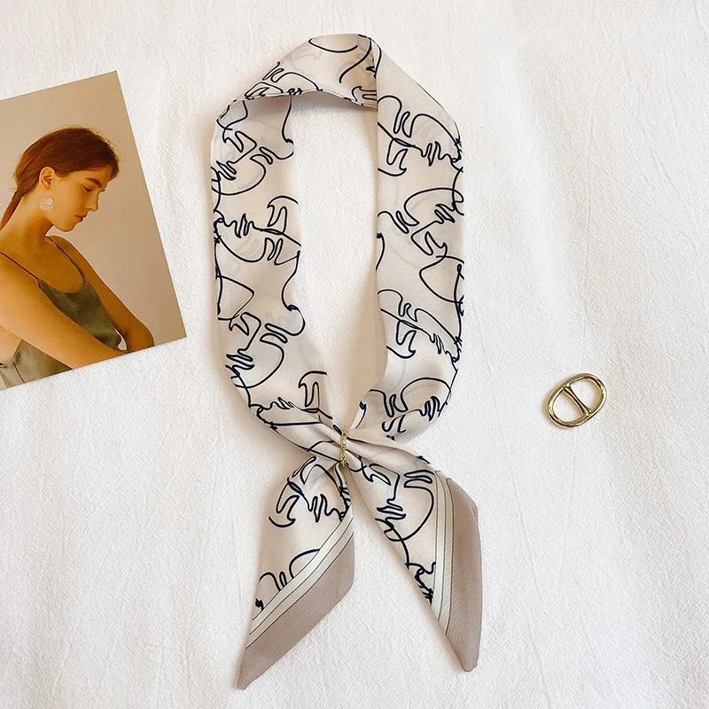 

Skinny Hairband Cute Bag Scarves Women Fashion Neckerchief Hair Ribbons Scarfs 5x90cm Print Headbands Tie Neck Scarf For Ladies