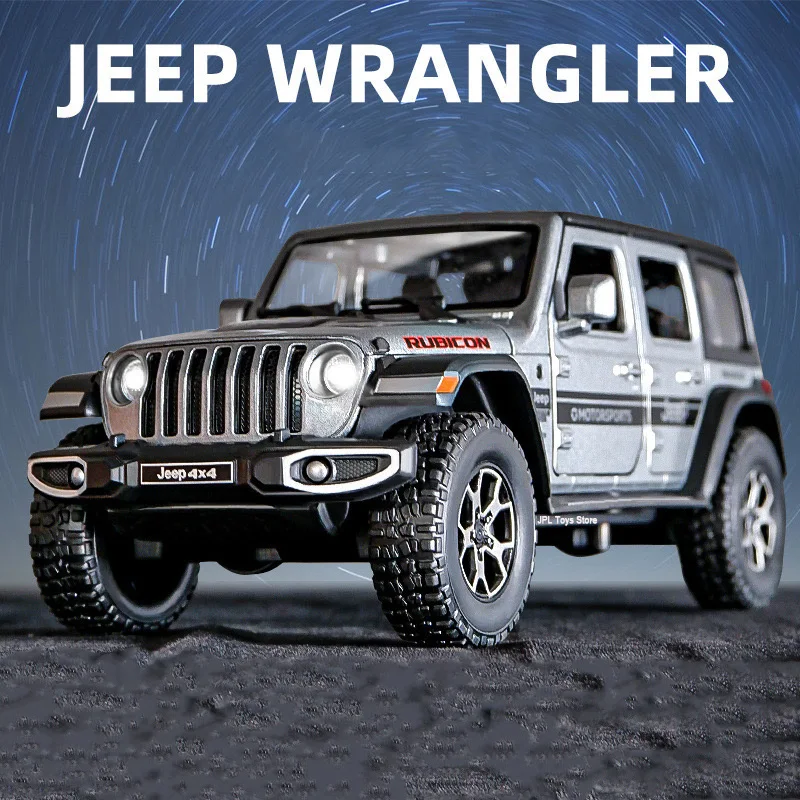 

1:22 модель автомобиля Jeeps Wrangler из сплава, Литые металлические внедорожники, имитация звука и фото, коллекционные игрушки