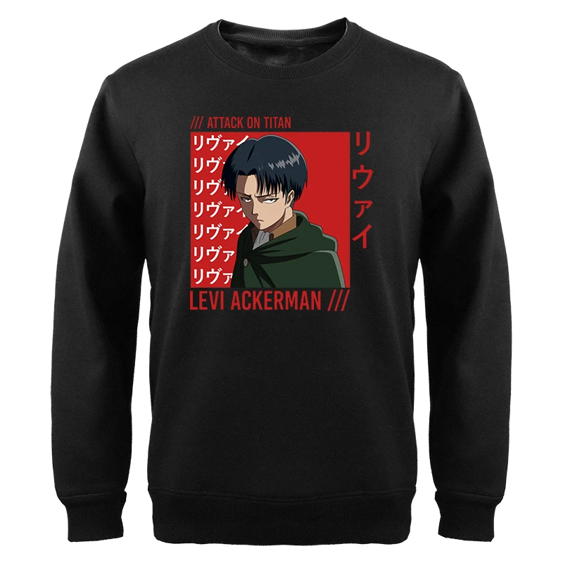 

Attack On Titan Anime Hoodie Mens Levi Ackerman Shingeki No Kyojin Graphic Sweatshirt New Oversize Fleece Tracksuit Streetwear