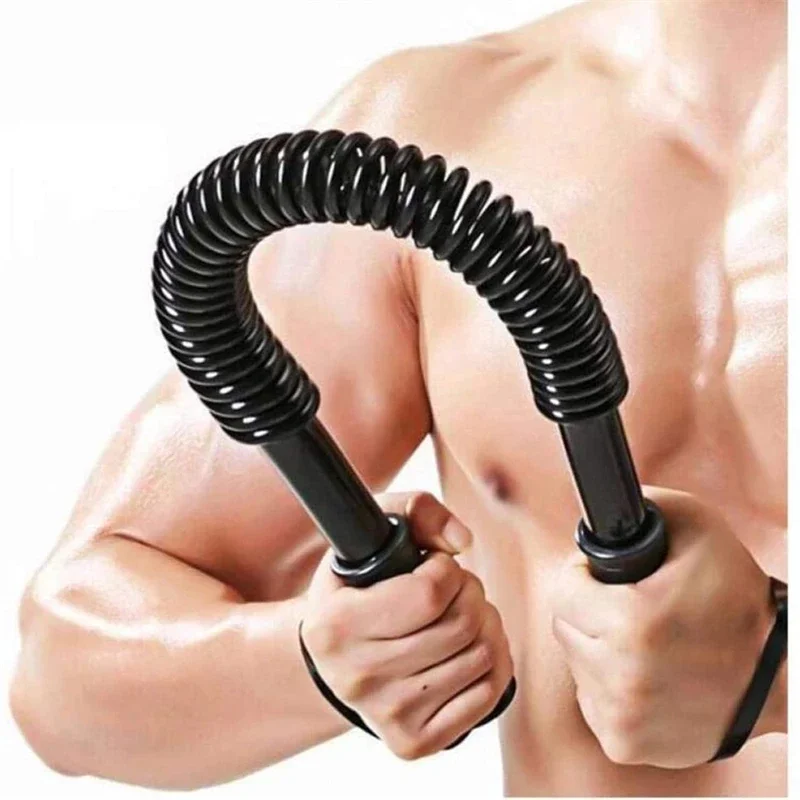 Power Twister Flexible Strength Chest Arm Rod Exerciser Hand Gripper Spring Bar Strengthens Biceps Shoulders Fitness Expand Belt