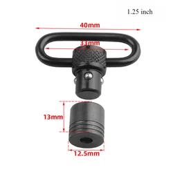 Tactical Quick Detach Steel Sling Buckle for Outdoor and Wargame Activities (1.25 inch)